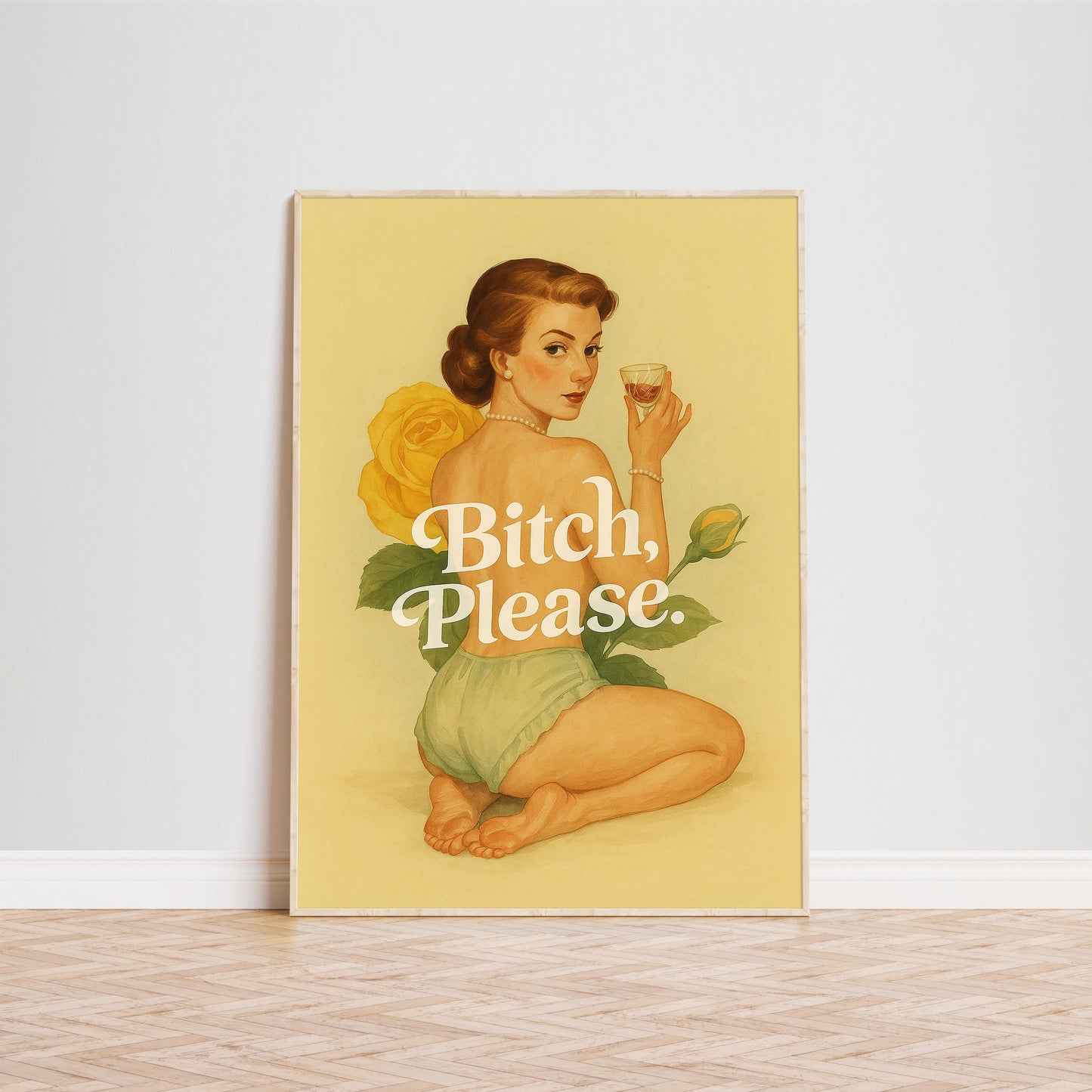 Retro Feminist Poster – Bold Quote Print | Feminine Wall Art With Vintage Sass