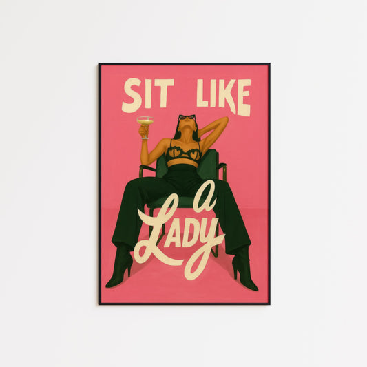 Feminist Wall Art – Bold Female Empowerment Poster | Pink Retro Modern Print