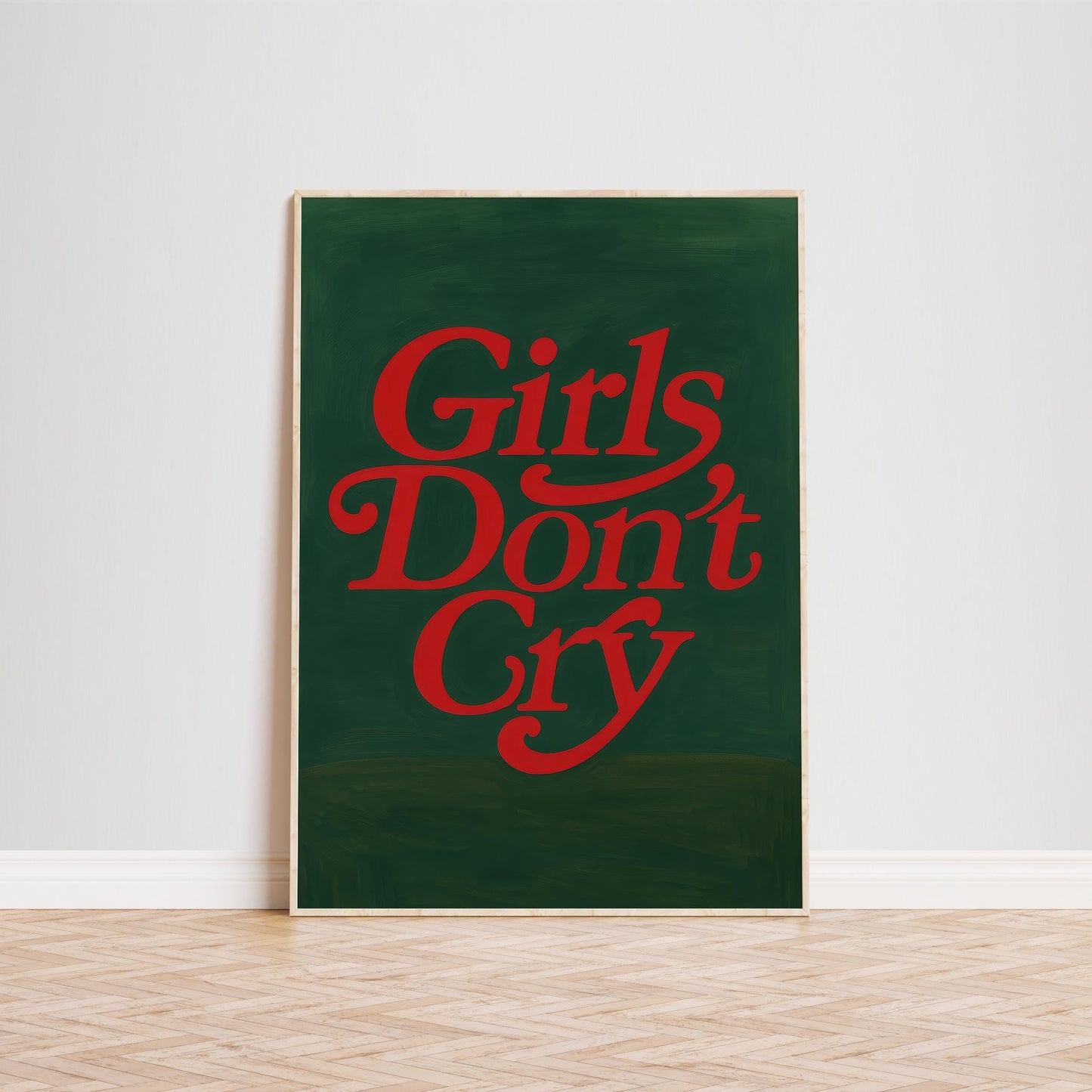 Feminist Wall Art – Girls Don’t Cry Retro Typography Poster | Bold Statement Print