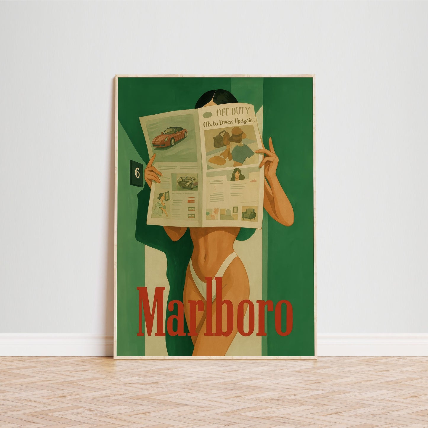 Retro Pin-Up Wall Art – Feminine Vintage Poster | Bold 60s Style Print