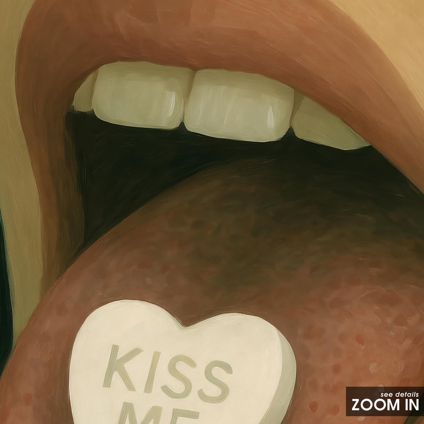 Kiss Me Poster – Bold Pop Art Print | Romantic Wall Art, Stylish Retro Decor