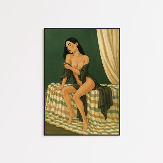 Sensual Nude Woman Poster – Vintage Feminine Art Print | Elegant Timeless Decor