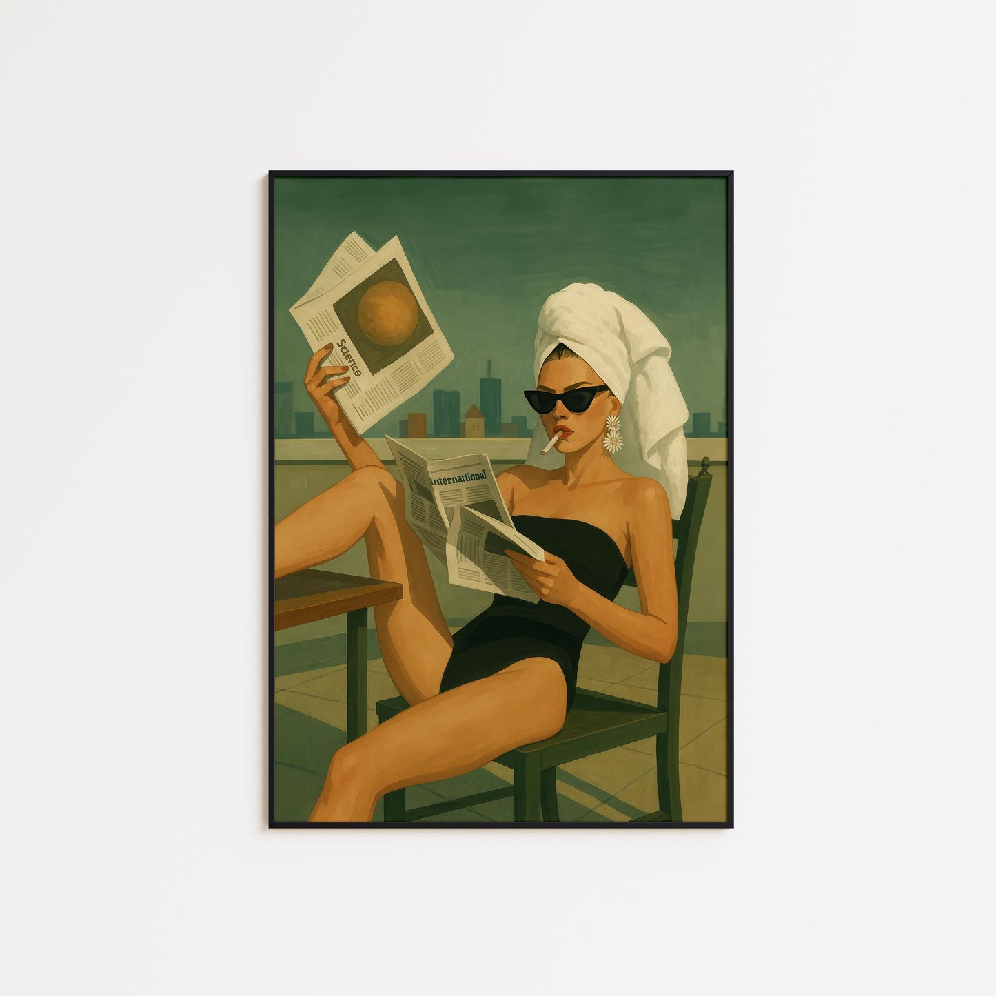 Retro Woman Poster – Glamorous Feminine Wall Art With Moody Cinematic Tones