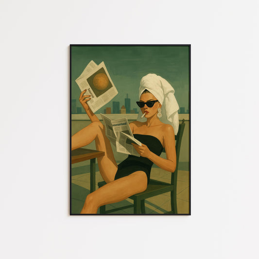 Retro Woman Poster – Glamorous Feminine Wall Art With Moody Cinematic Tones