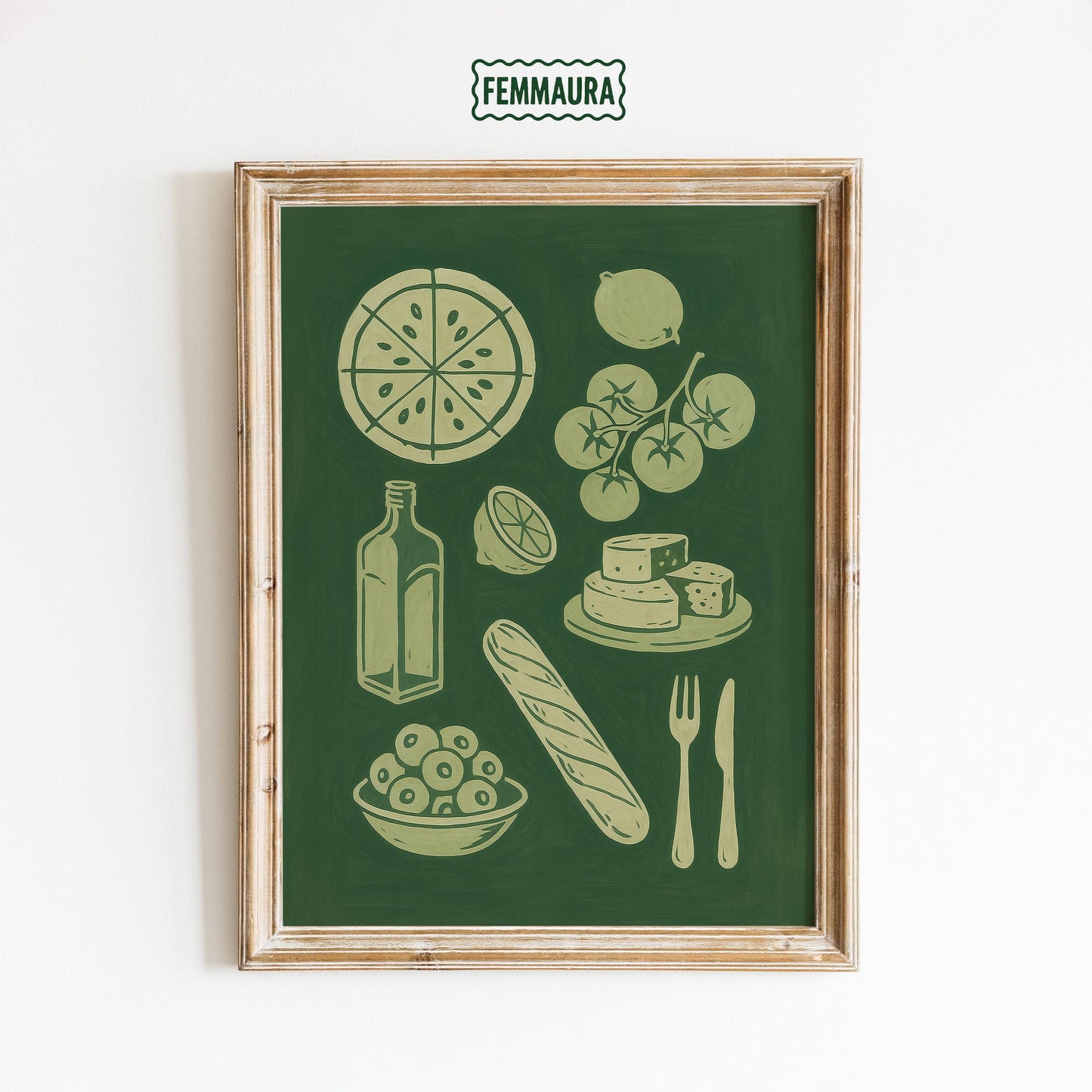 Mediterranean Kitchen Art – Rustic Dining Decor | Olive Kitchen Wall Print