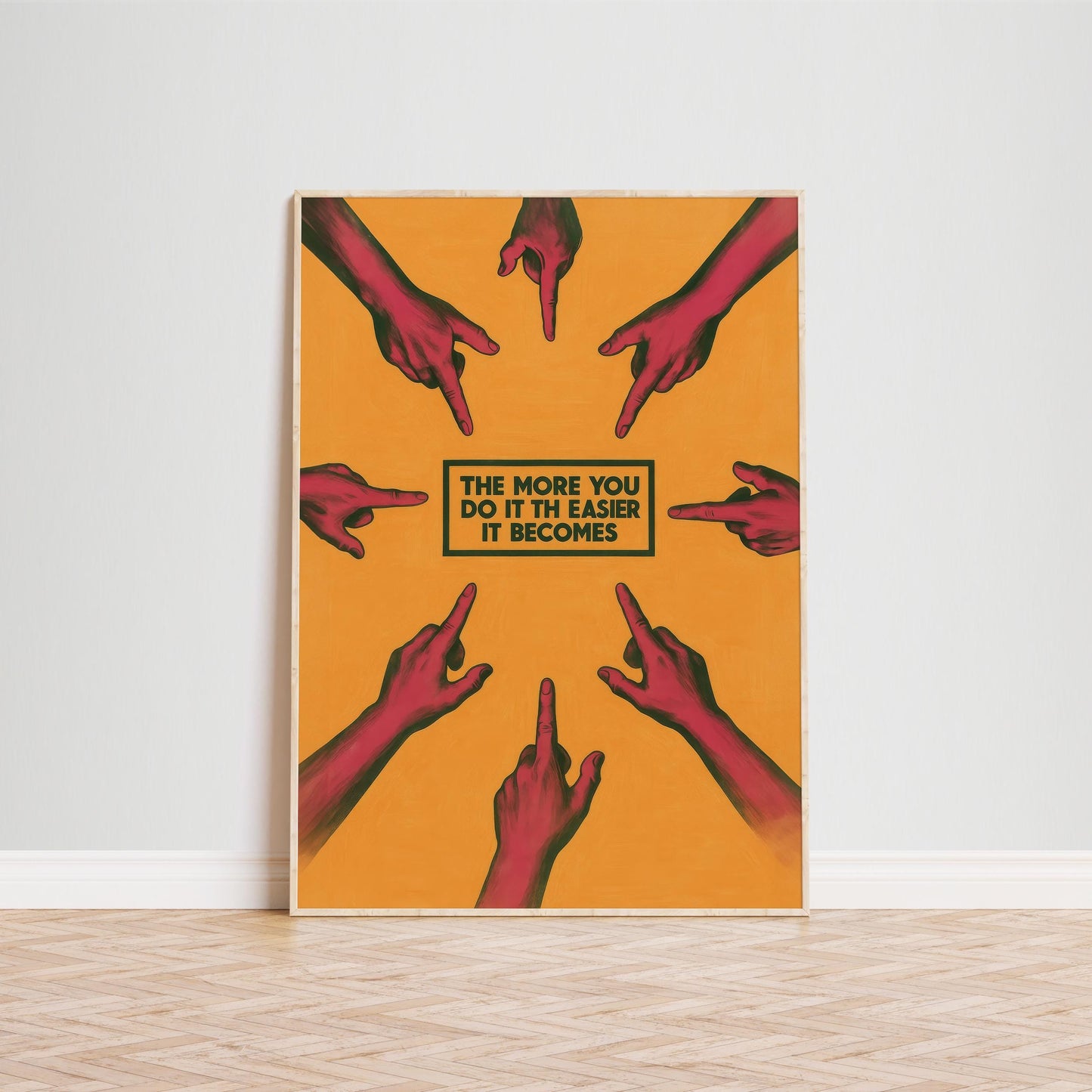 Motivational Quote Poster – Bold Wall Art With Unique Hand Illustration & Modern Typography