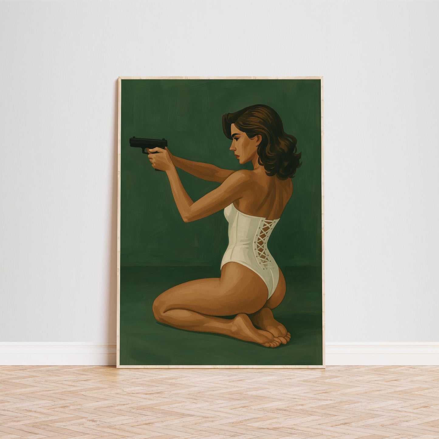 Femme Fatale Art – Bold Retro Woman Print | Cinematic Wall Decor Poster