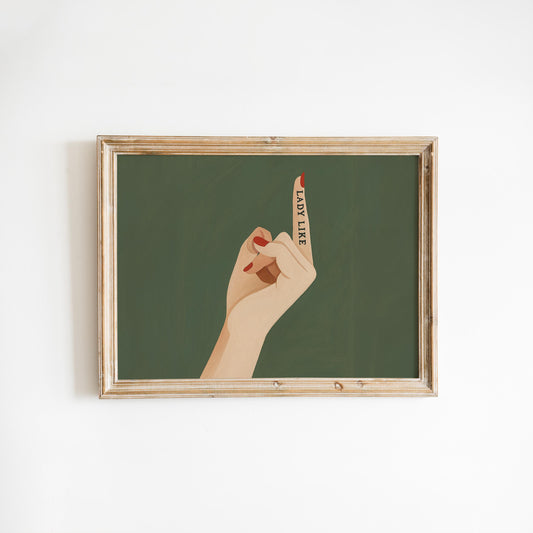 Feminine Minimalist Wall Art – Bold Female Decor With Red Nails Artwork