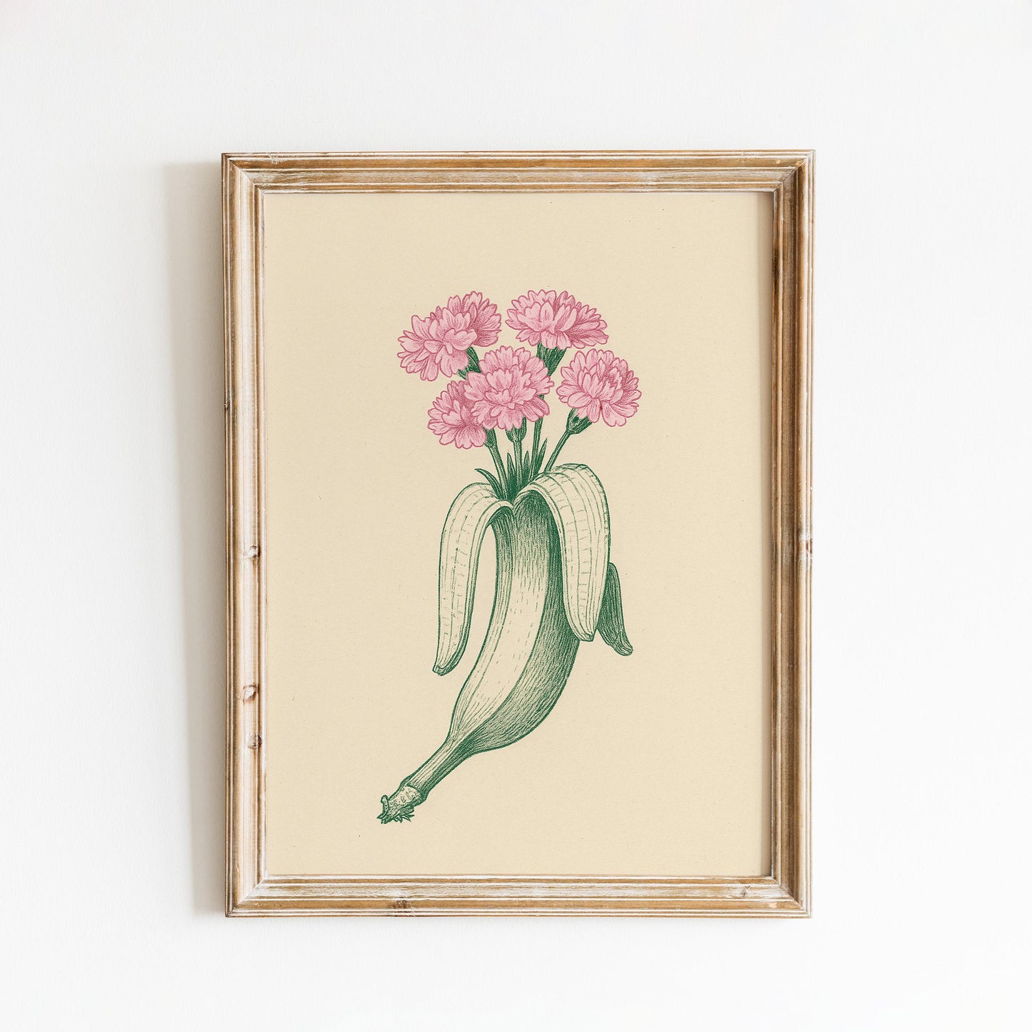 Banana Bloom Poster – Surreal Botanical Pop Art Print