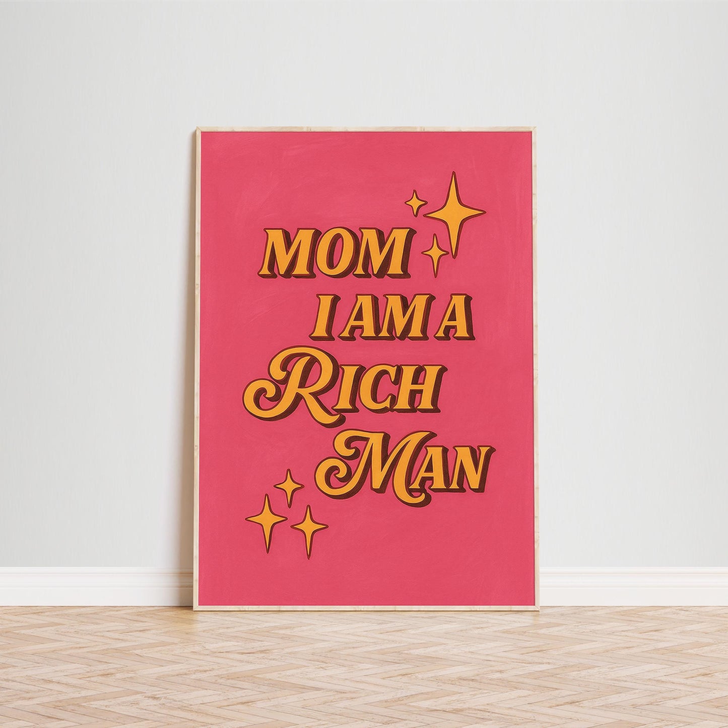 Feminist Wall Art – Bold Quote Poster with Pink Retro Print & Empowering Typography
