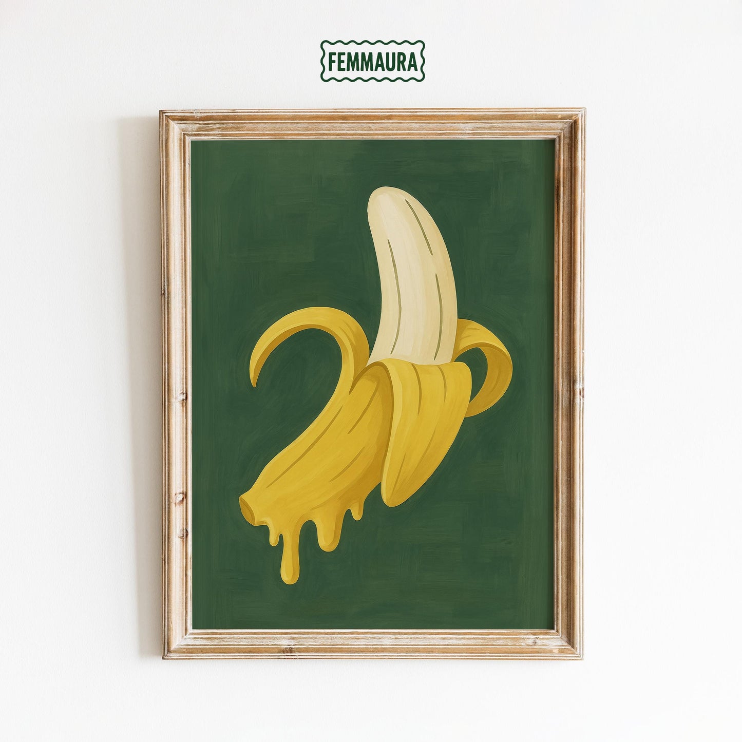 Dripping Banana Poster – Bold Pop Art Wall Decor | Colorful Fruit Print