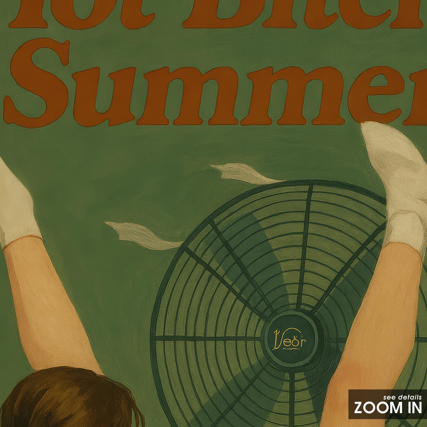 Vintage Reading Poster – Feminist Wall Art | Retro Girl Poster, Summer Reading Print