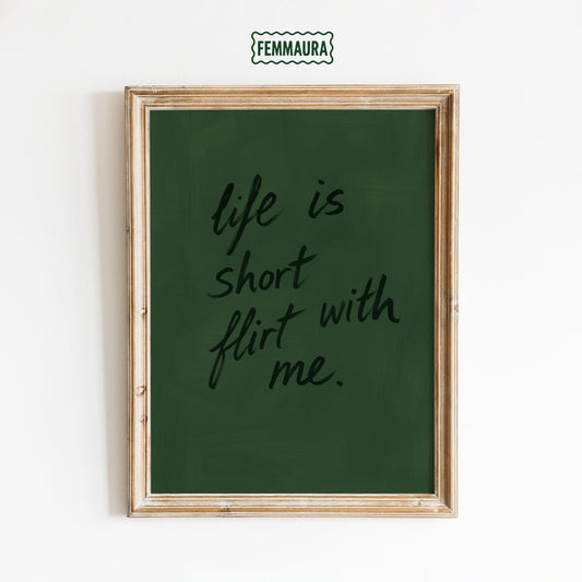 Funny Quote Wall Art – Cheeky Flirty Wall Print With Playful Typography Poster