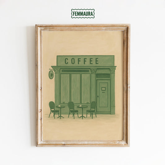 Vintage Coffee Poster – Cozy Coffee Shop Art | Retro Cafe Wall Decor