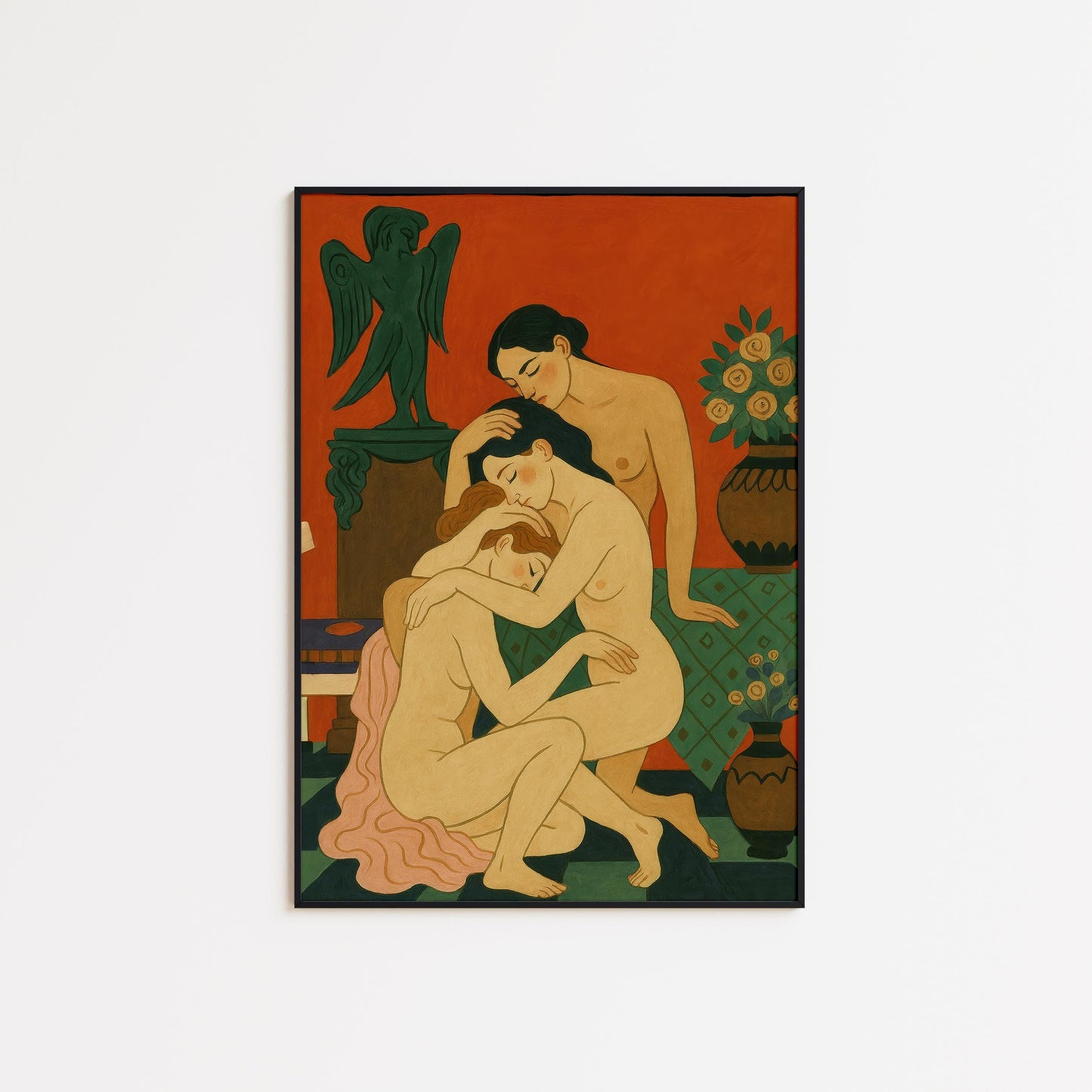 Sensual Nude Art Print – Female Trio Poster | Modern Feminine Art Decor