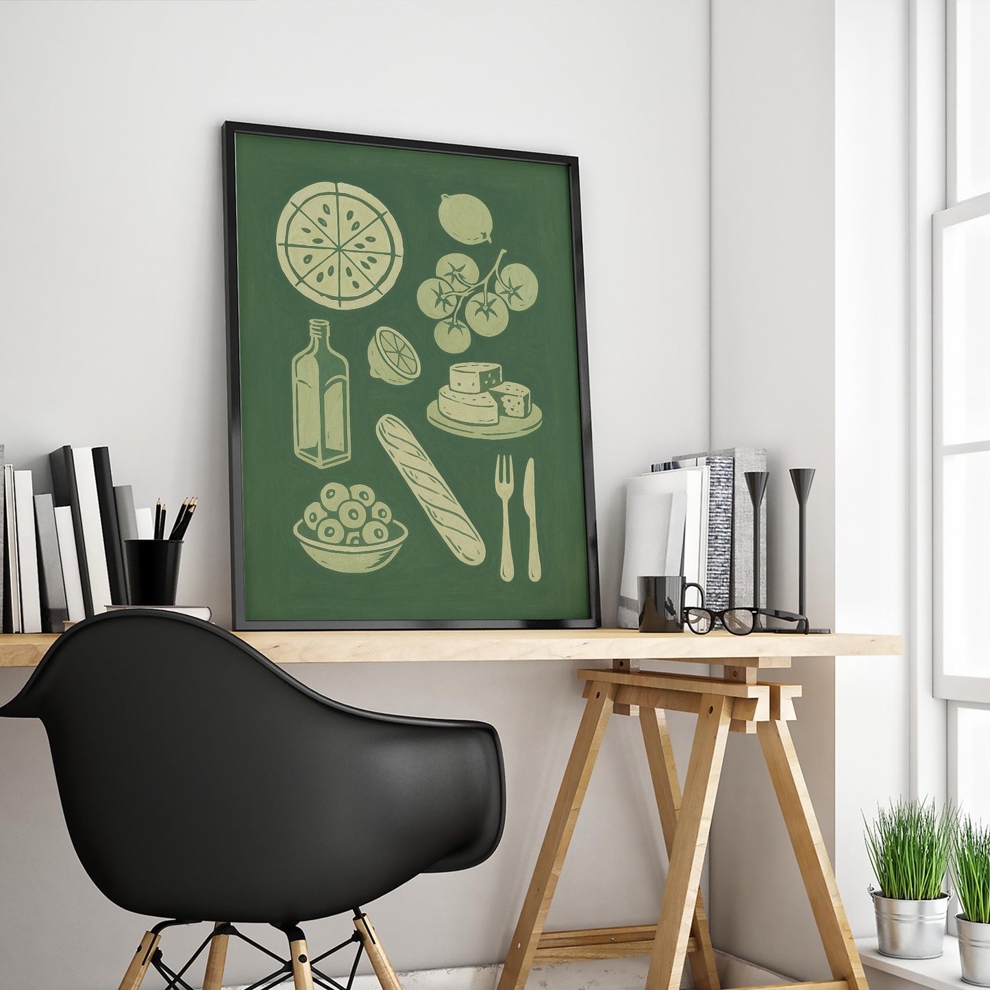 Mediterranean Kitchen Art – Rustic Dining Decor | Olive Kitchen Wall Print