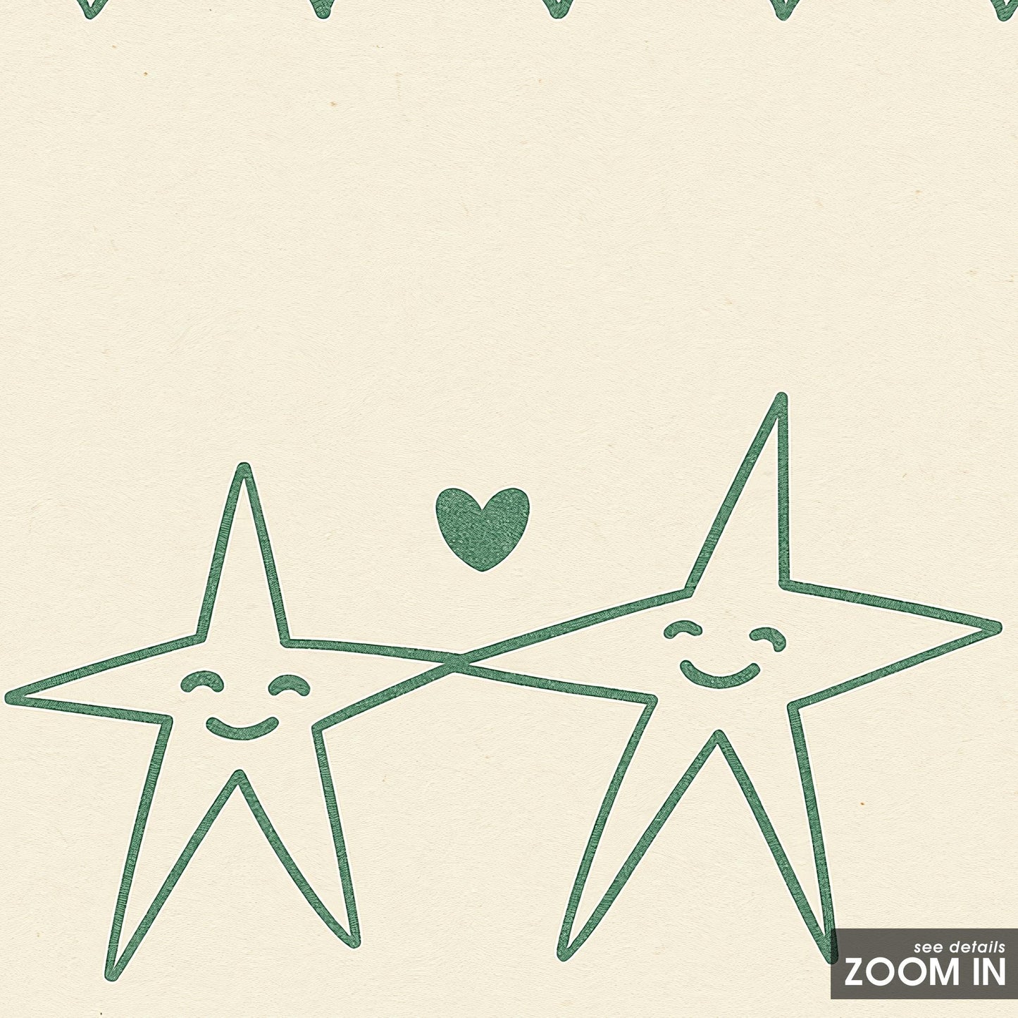 Counting My Lucky Stars Poster – Minimal Cute Line Art, Wholesome Wall Print