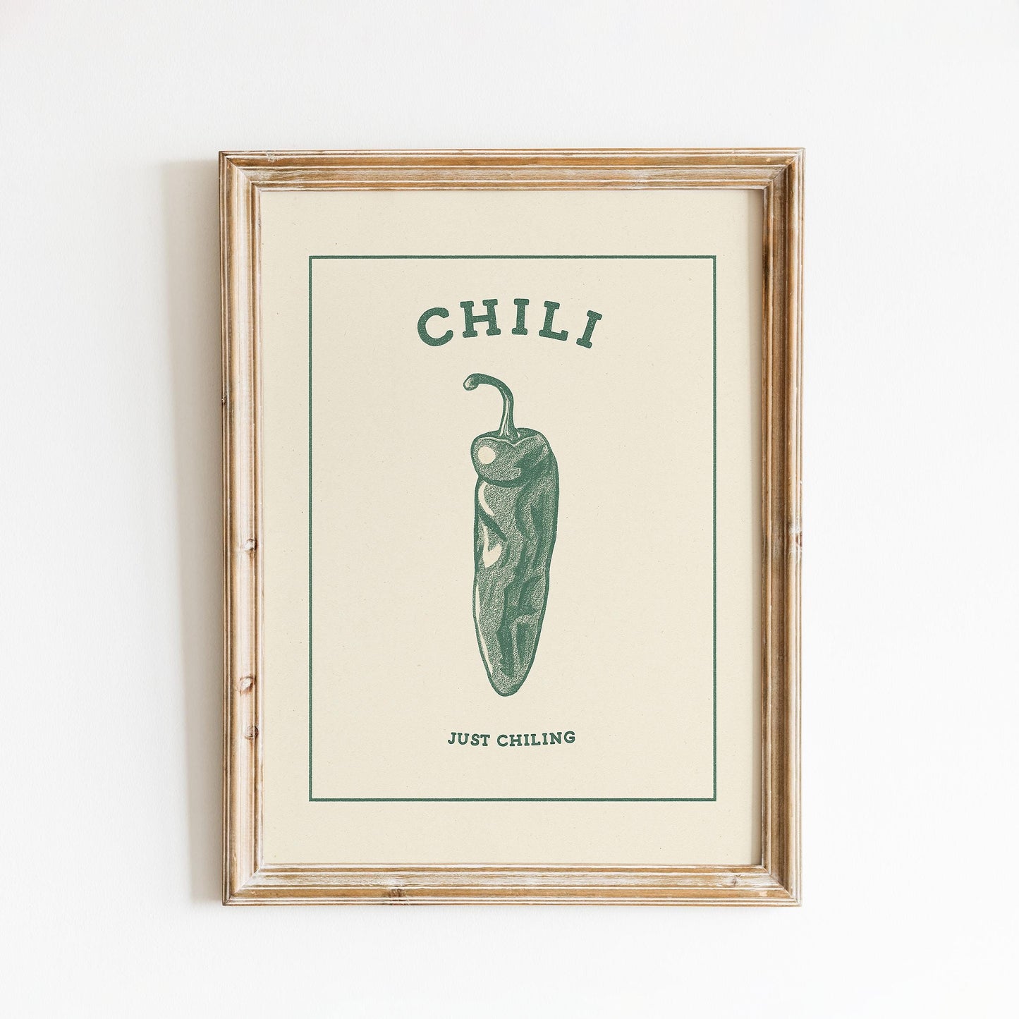 Chili Poster – Funny Minimal Kitchen Wall Art Print