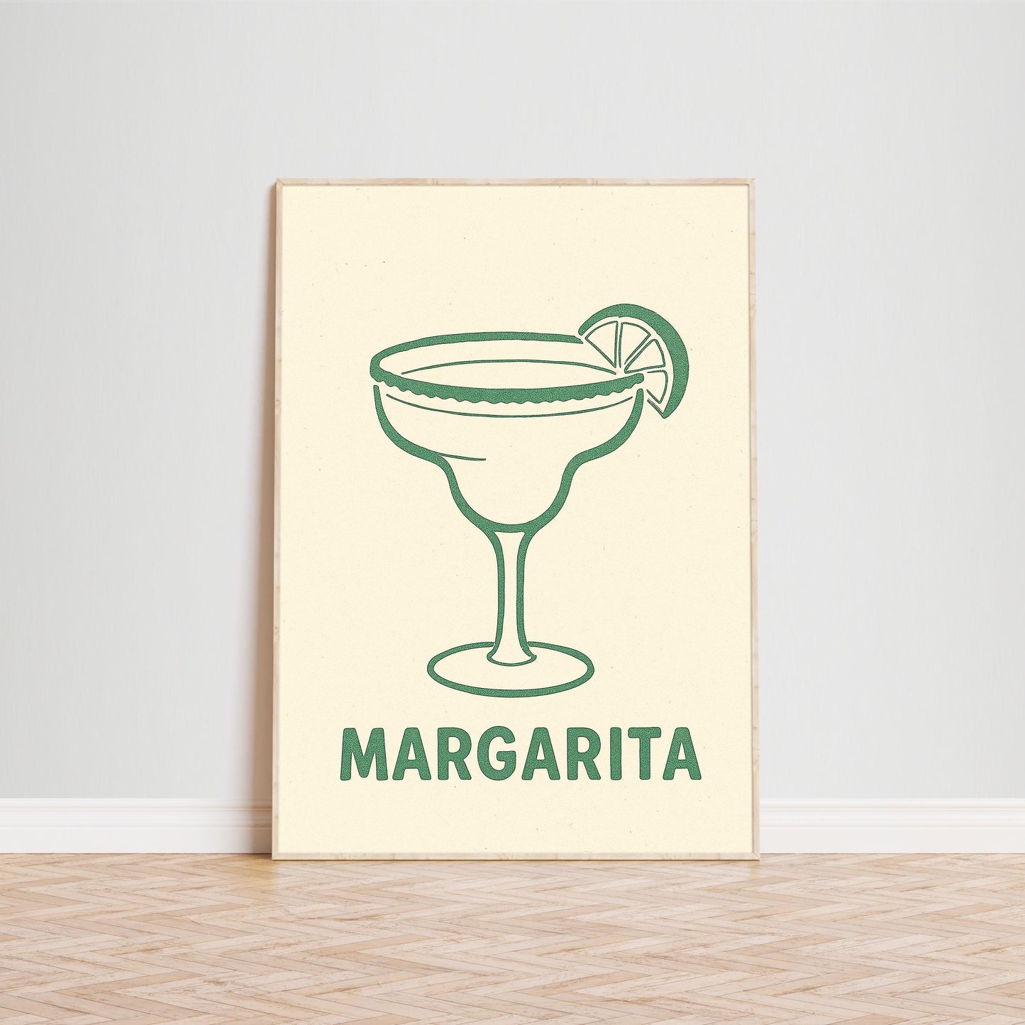 Margarita Cocktail Art – Minimalist Bar Wall Print