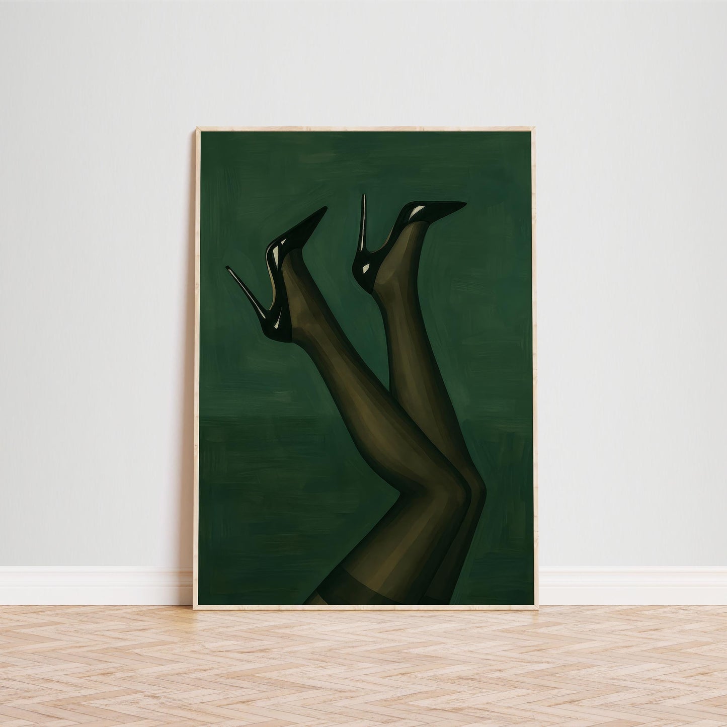High Heels Poster – Dark Feminine Retro Glamour | Stylish Wall Art Print