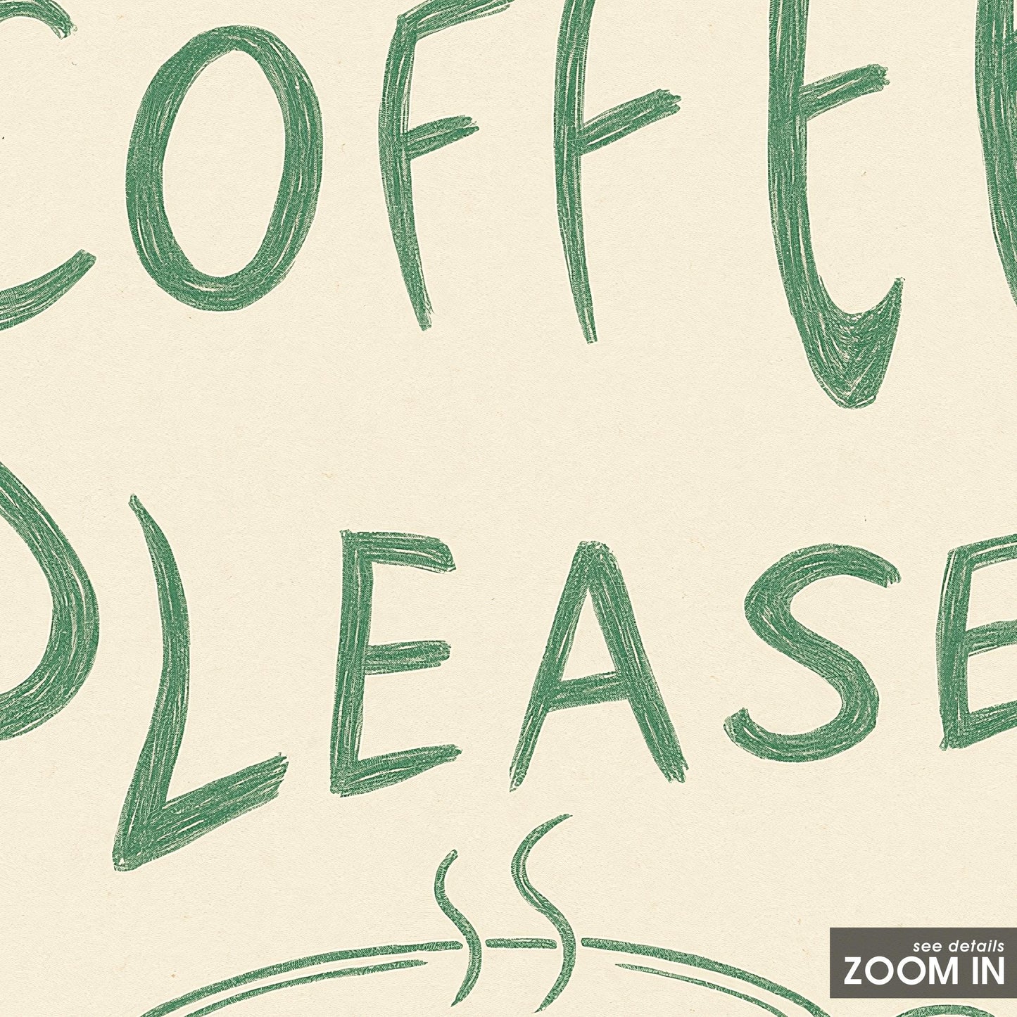 Coffee Please Poster – Minimalist Kitchen Wall Art, Retro Coffee Print