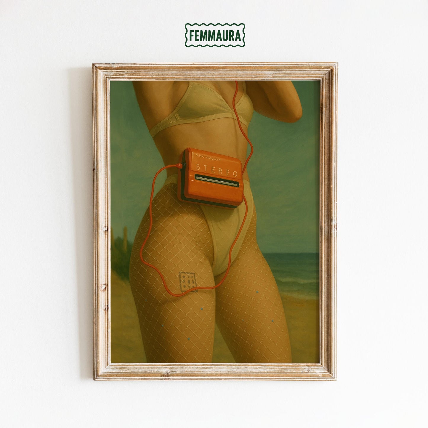 Retro Walkman Poster – Vintage Summer Print | Coastal Retro Wall Art