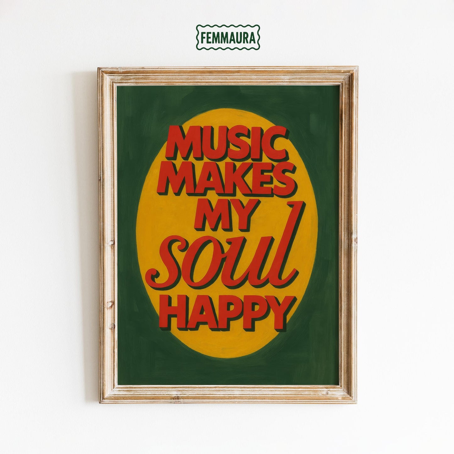 Music Quote Wall Art – Retro Typography Poster | Vintage Music Lover Print