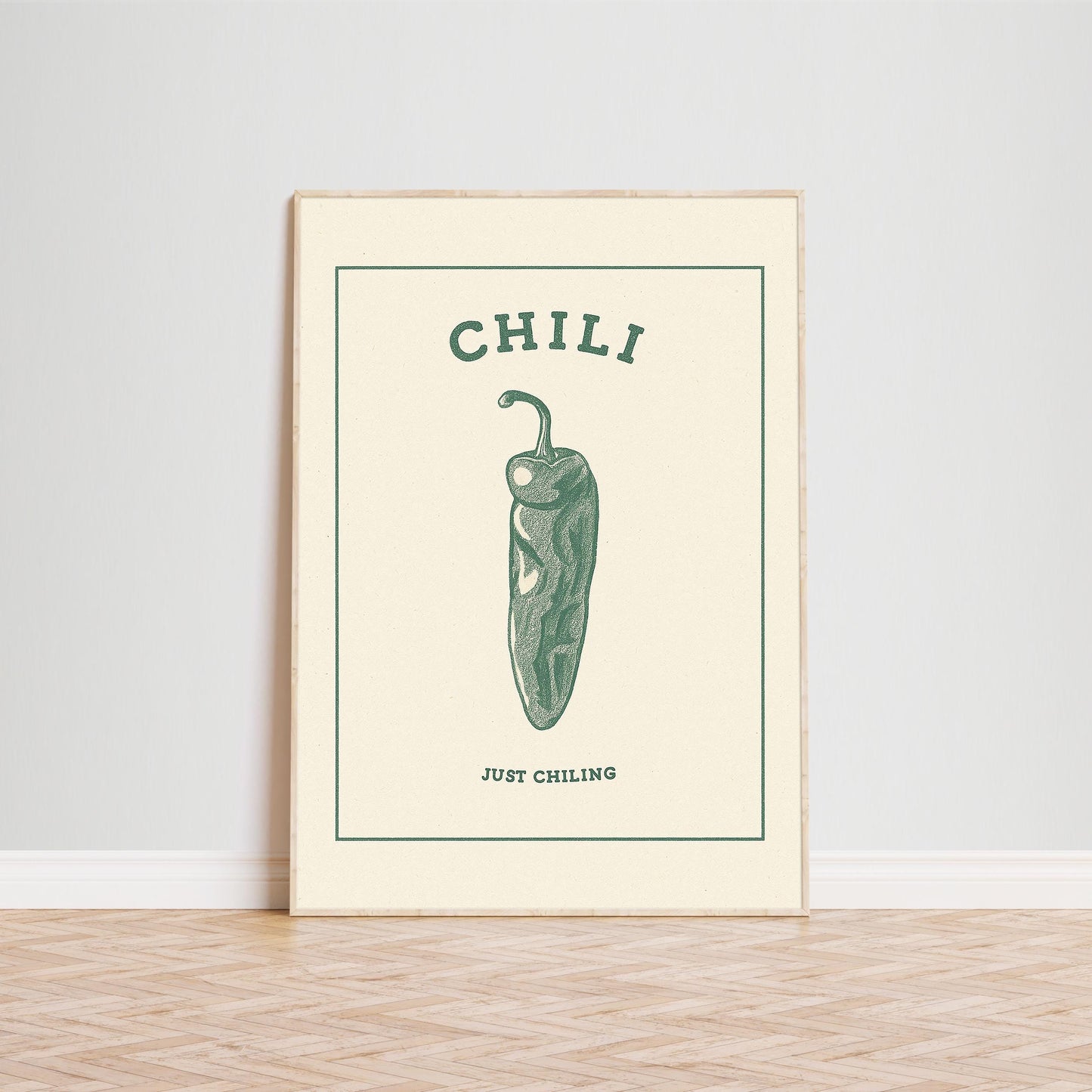 Chili Poster – Funny Minimal Kitchen Wall Art Print