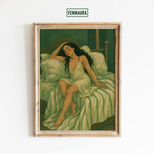 Gothic Academia Poster – Romantic Wall Print with Feminine Moody Bedroom Art