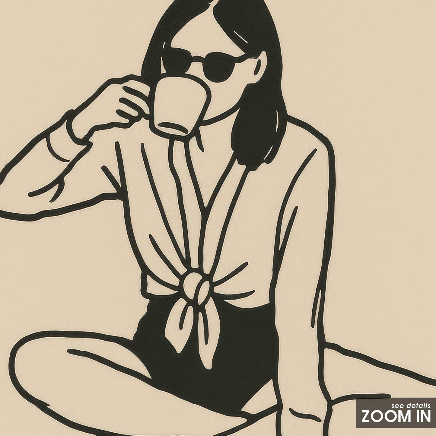 Feminist Bookish Wall Art – Retro Reading Poster for Smart Girl Decor