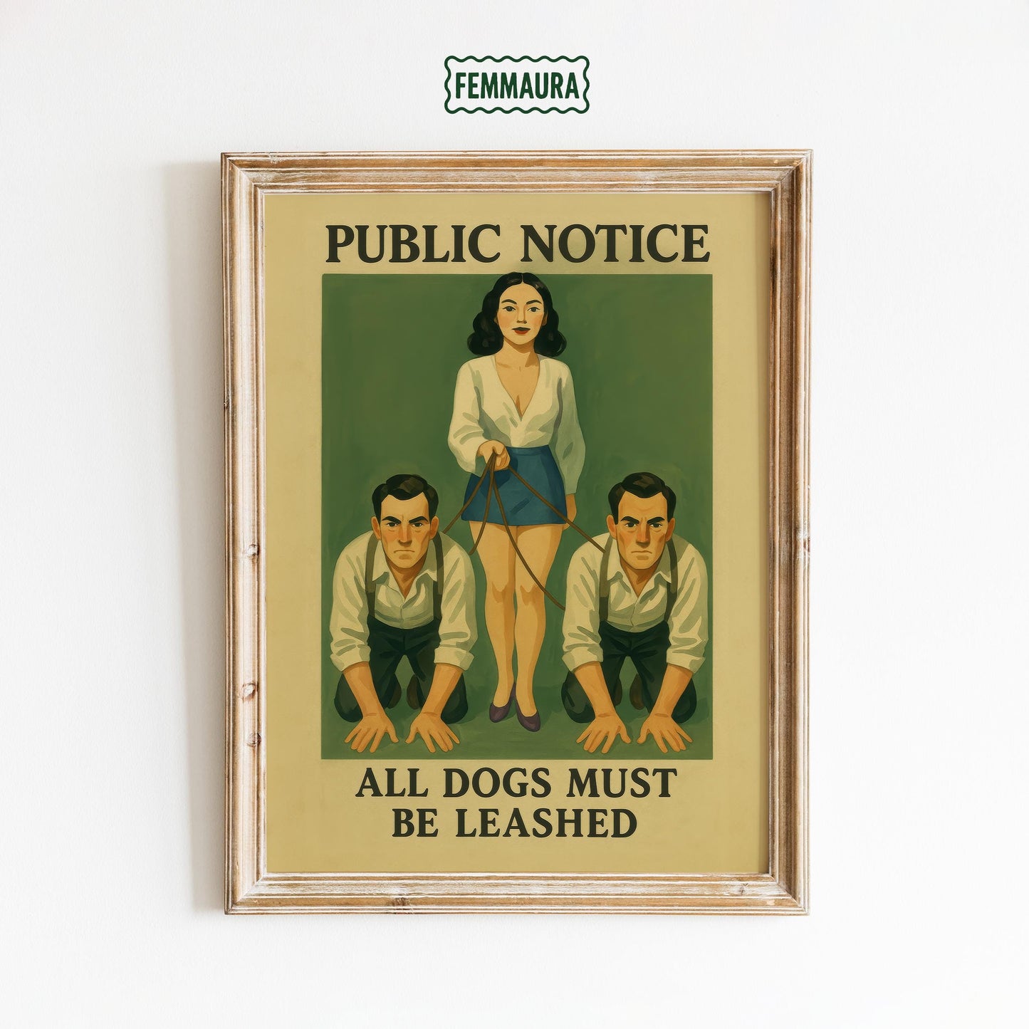 Feminist Gouache Wall Art – Bold Woman Artwork | Dominant Femme Print Decor