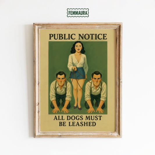 Feminist Gouache Wall Art – Bold Woman Artwork | Dominant Femme Print Decor