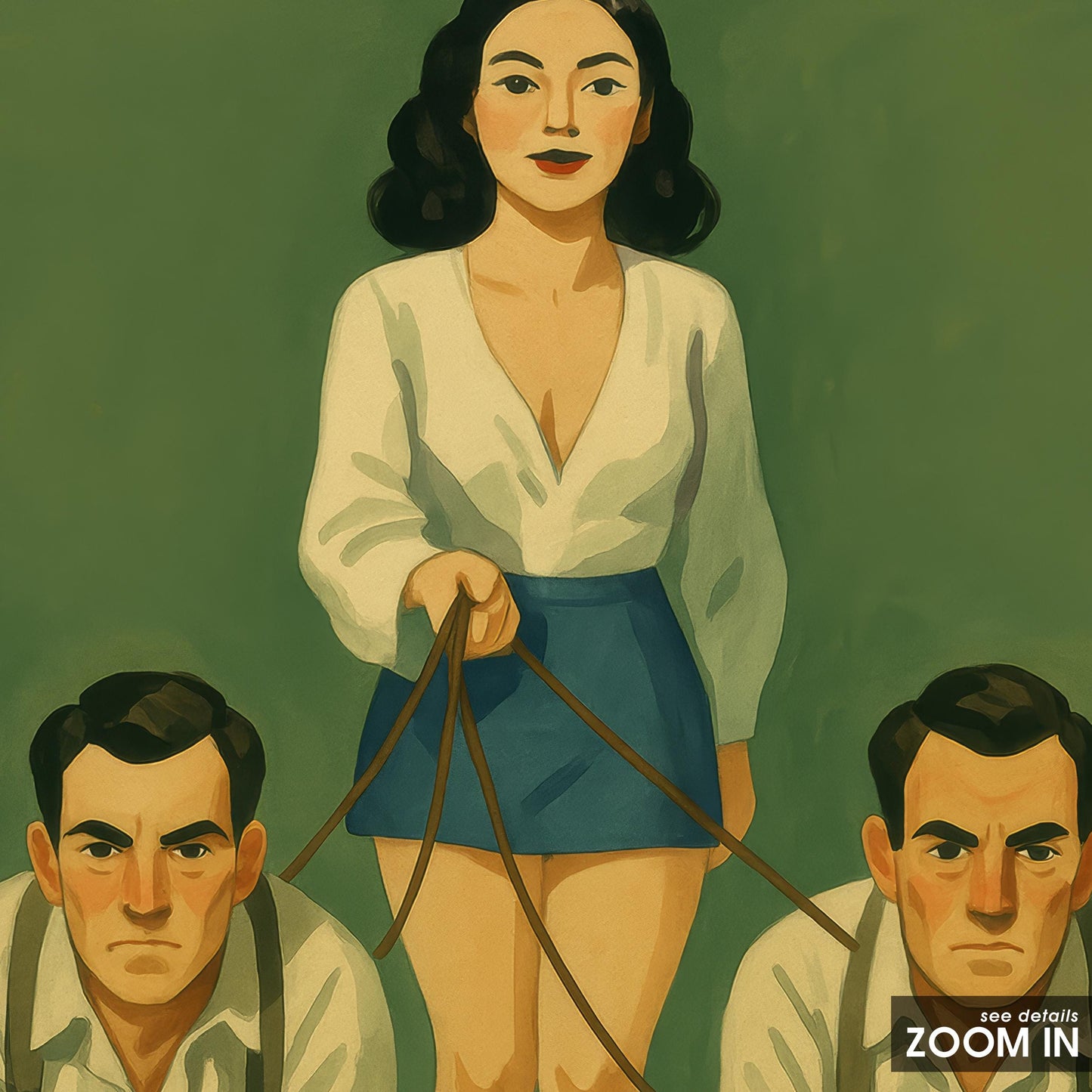 Feminist Gouache Wall Art – Bold Woman Artwork | Dominant Femme Print Decor