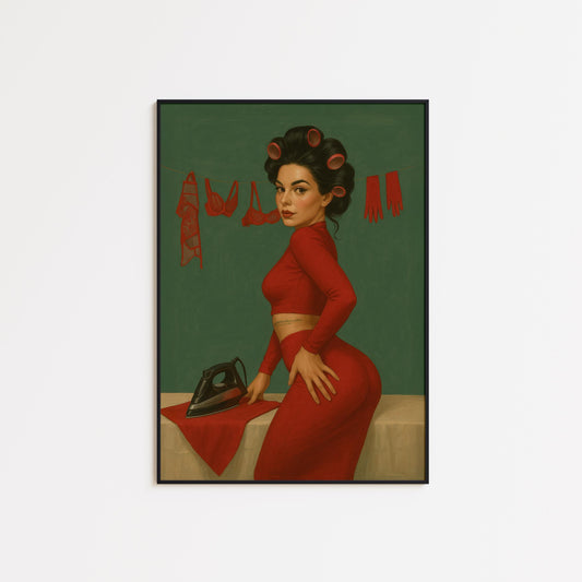 Retro Pin-Up Poster – Vintage Wall Art With Feminine Home Decor & Bold Feminist Style