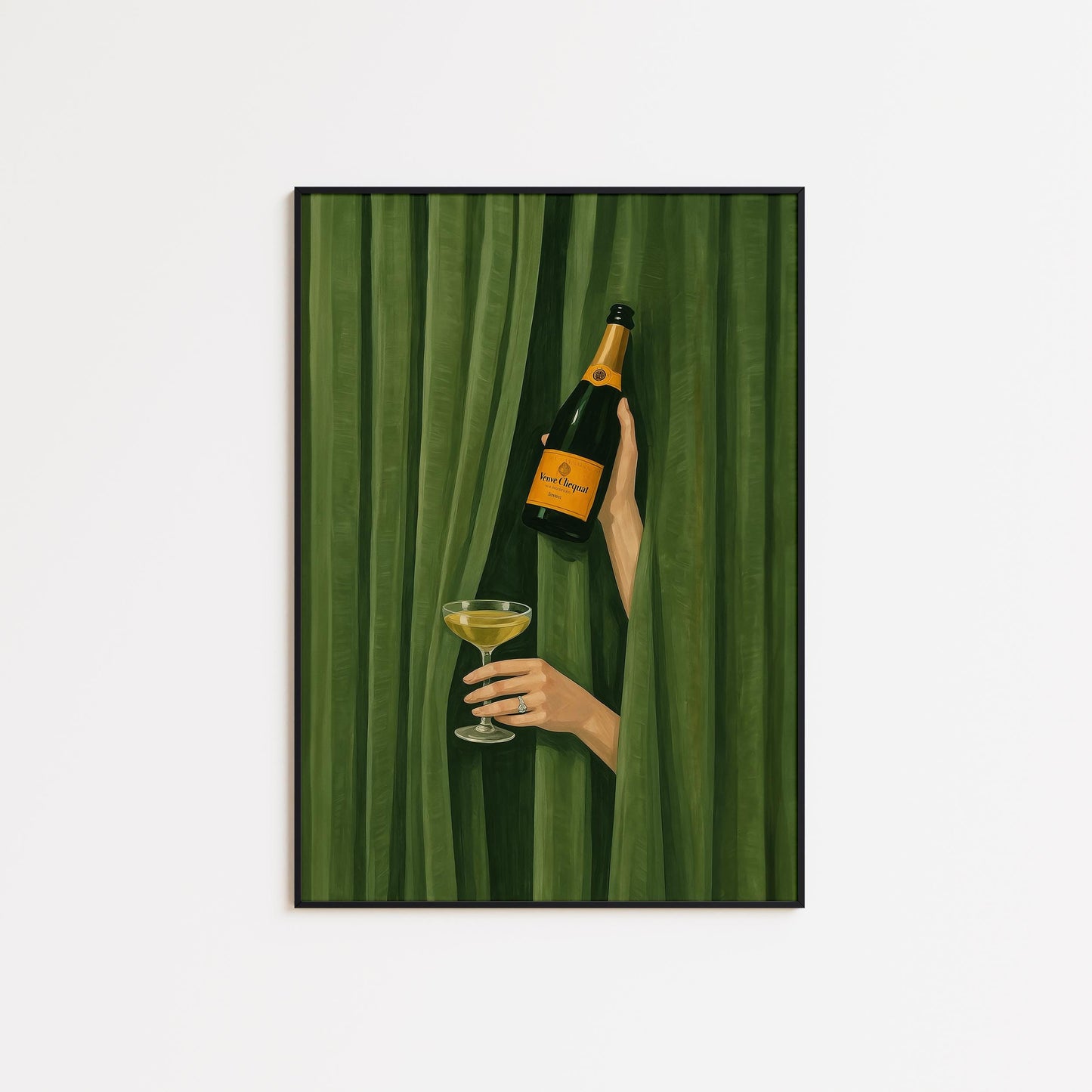 Champagne Wall Art – Luxury Celebration Poster | Elegant Dining Room Artwork