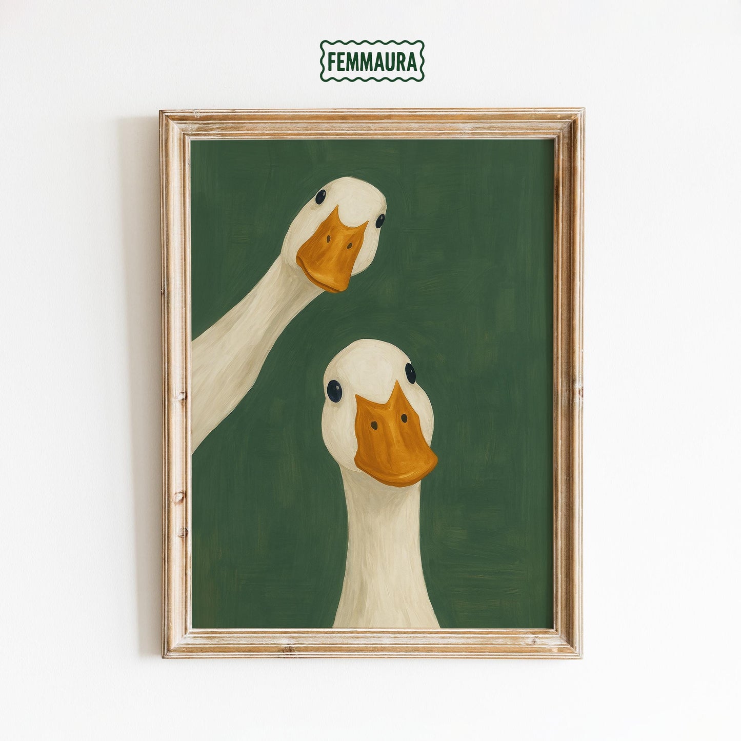 Minimalist Animal Wall Art – Goose Wall Art | Funny Farmhouse Decor Poster