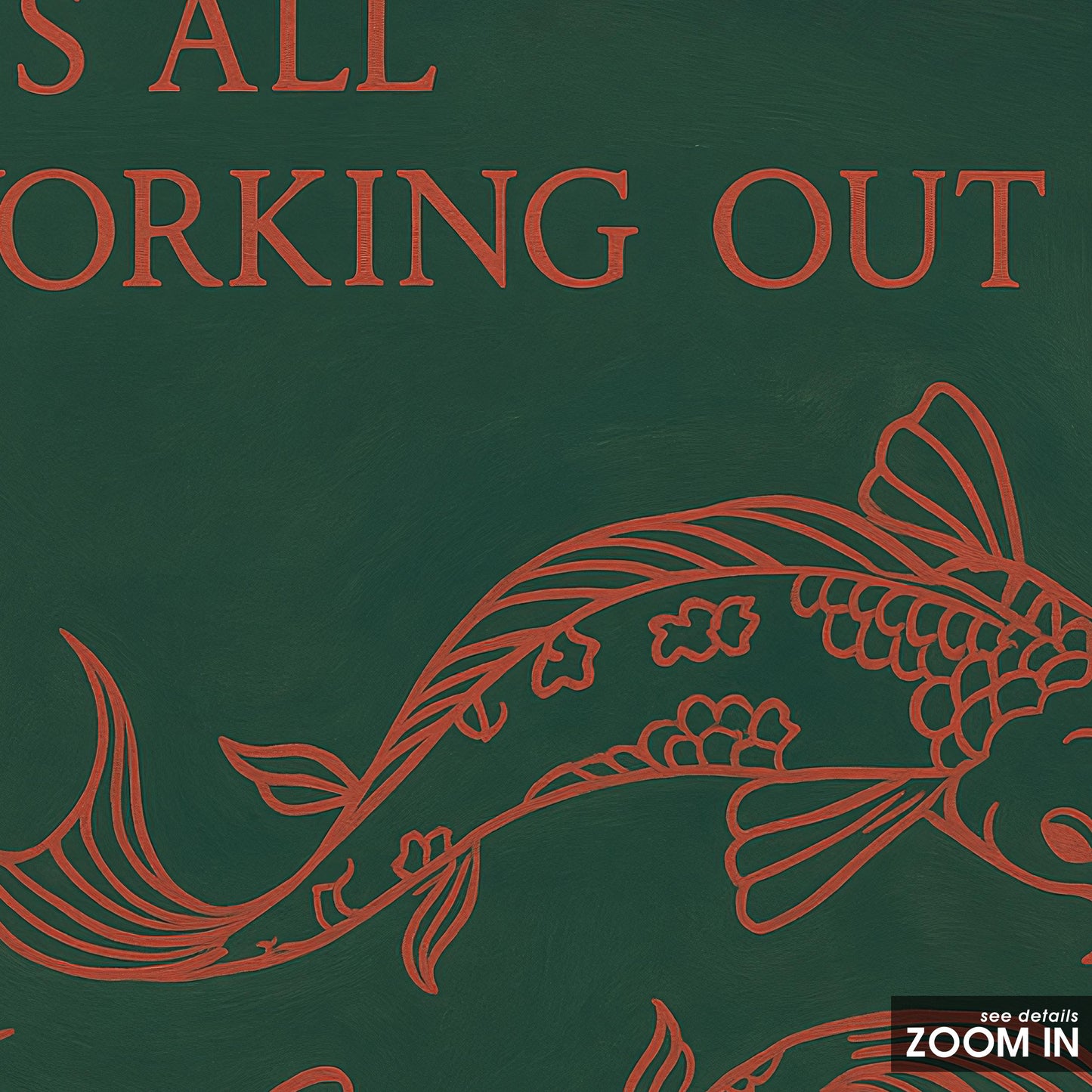 Positive Affirmation Wall Art – Koi Fish Motivational Print for Meditation Room