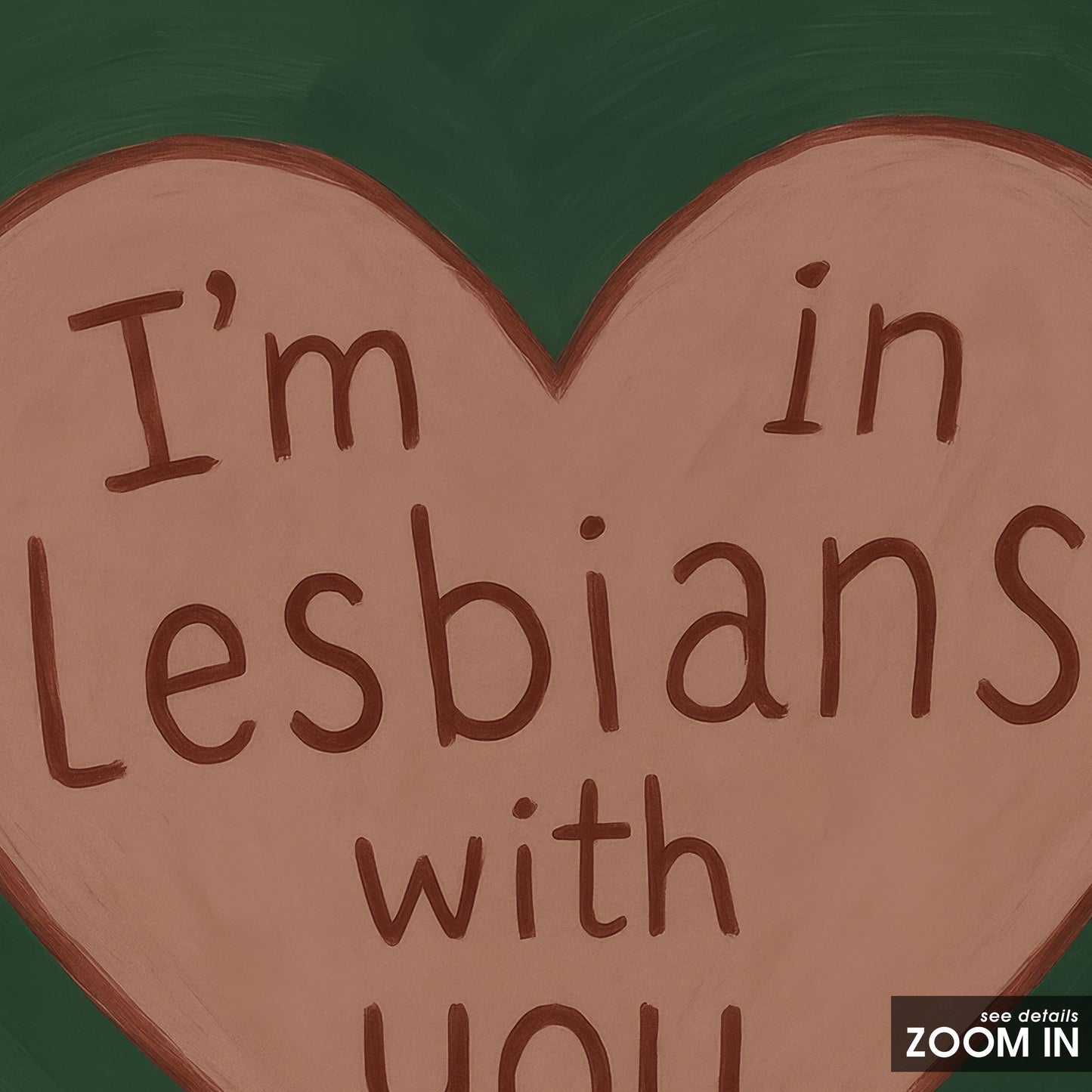 Lesbian Romance Wall Art – Funny Queer Love Poster | Playful Pride Decor