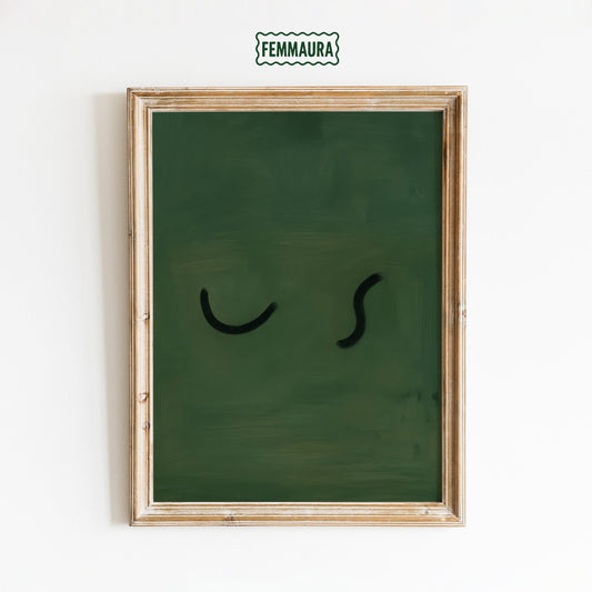 Minimalist Typography Art – Double Meaning Print With Nude Line Art Design