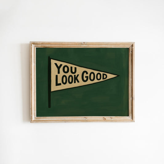 Retro Motivational Wall Art – Vintage Pennant Print With Bold Typography