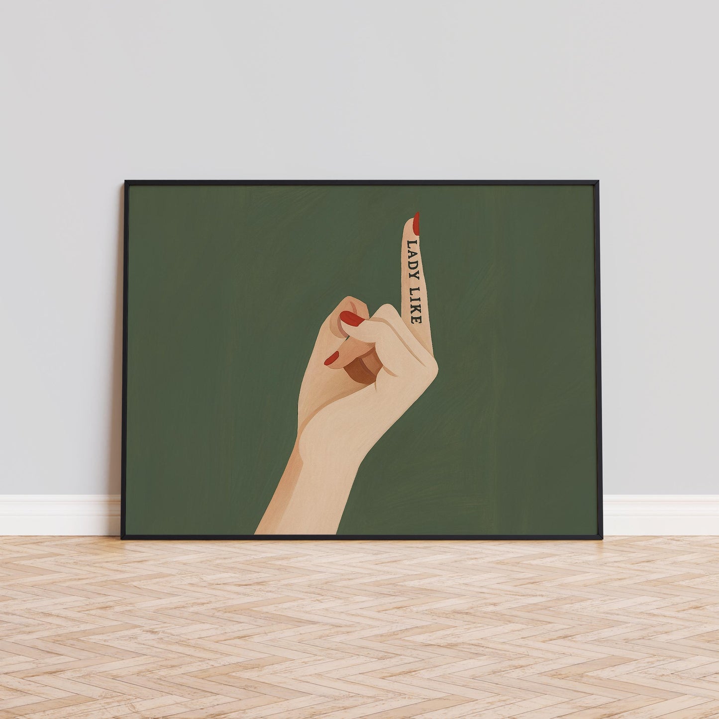 Feminine Minimalist Wall Art – Bold Female Decor With Red Nails Artwork