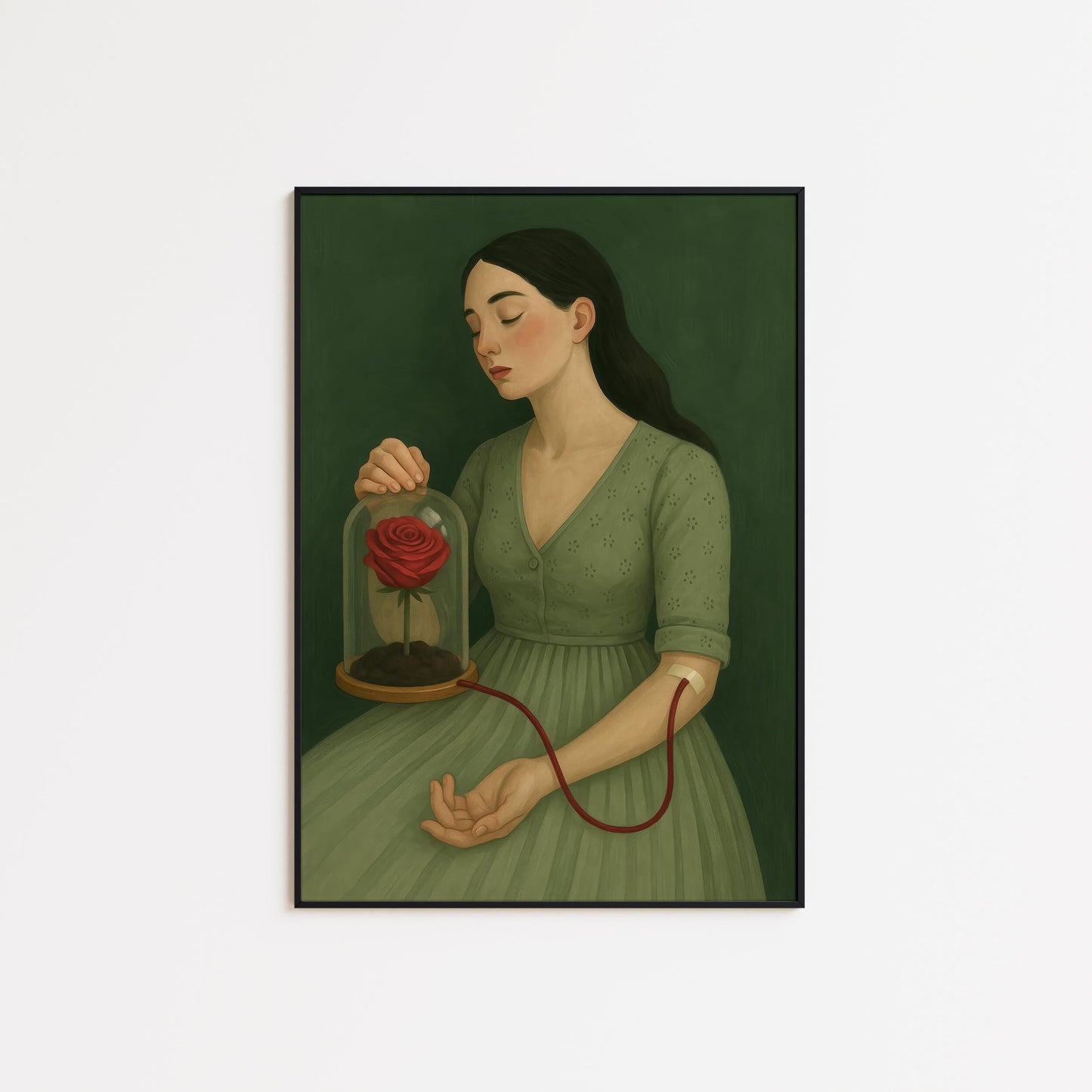 Surreal Feminine Art Print – Symbolic Love Art With Gothic Romance & Poetic Surrealism