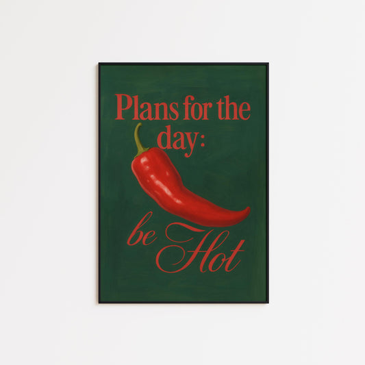 Retro Kitchen Poster – Bold Typography Art | Feminine Olive Green Wall Decor