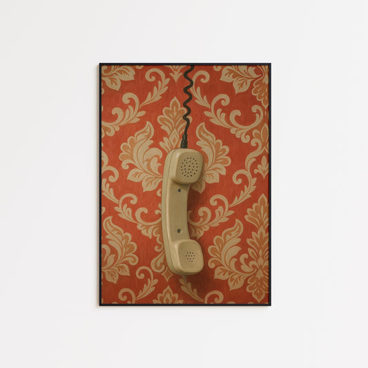 Vintage Telephone Poster – Retro Wall Art With Bold Retro Decor & Timeless Charm