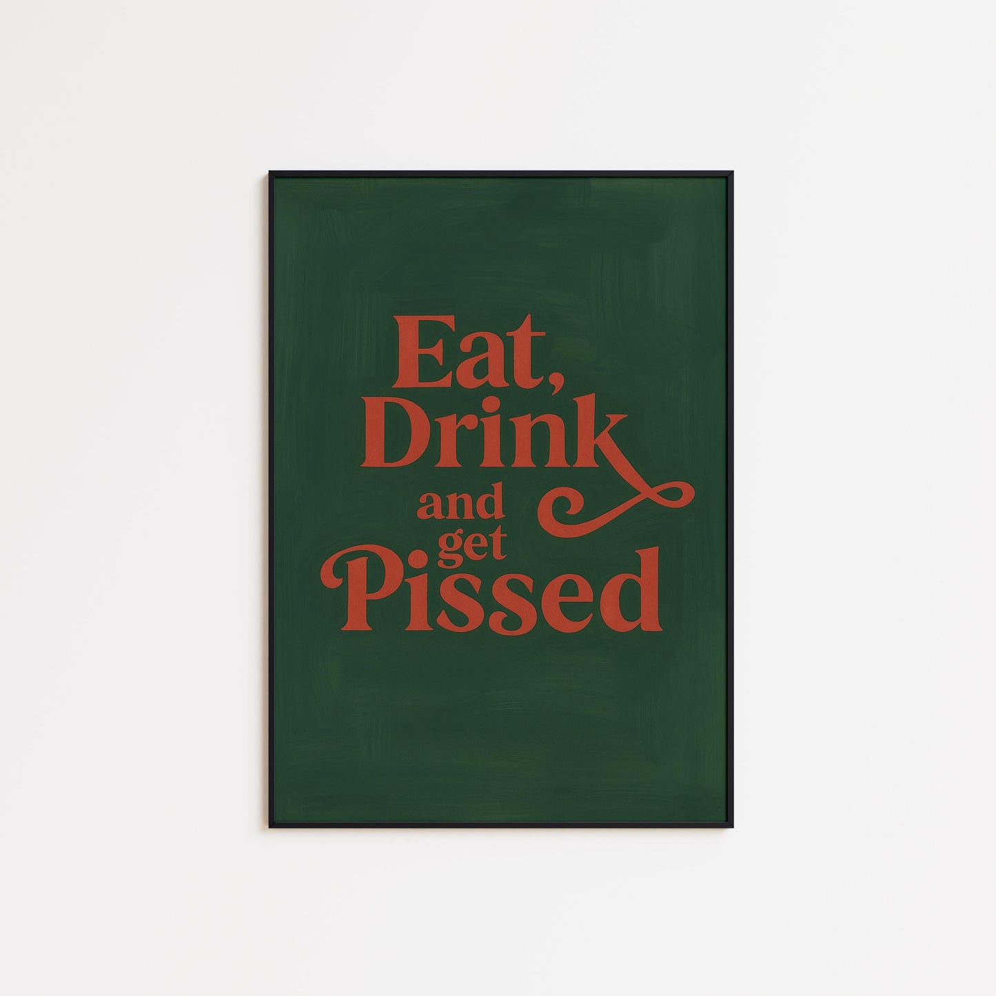 Funny Holiday Poster – Bold Christmas Wall Art With Cheeky Drink Decor Print