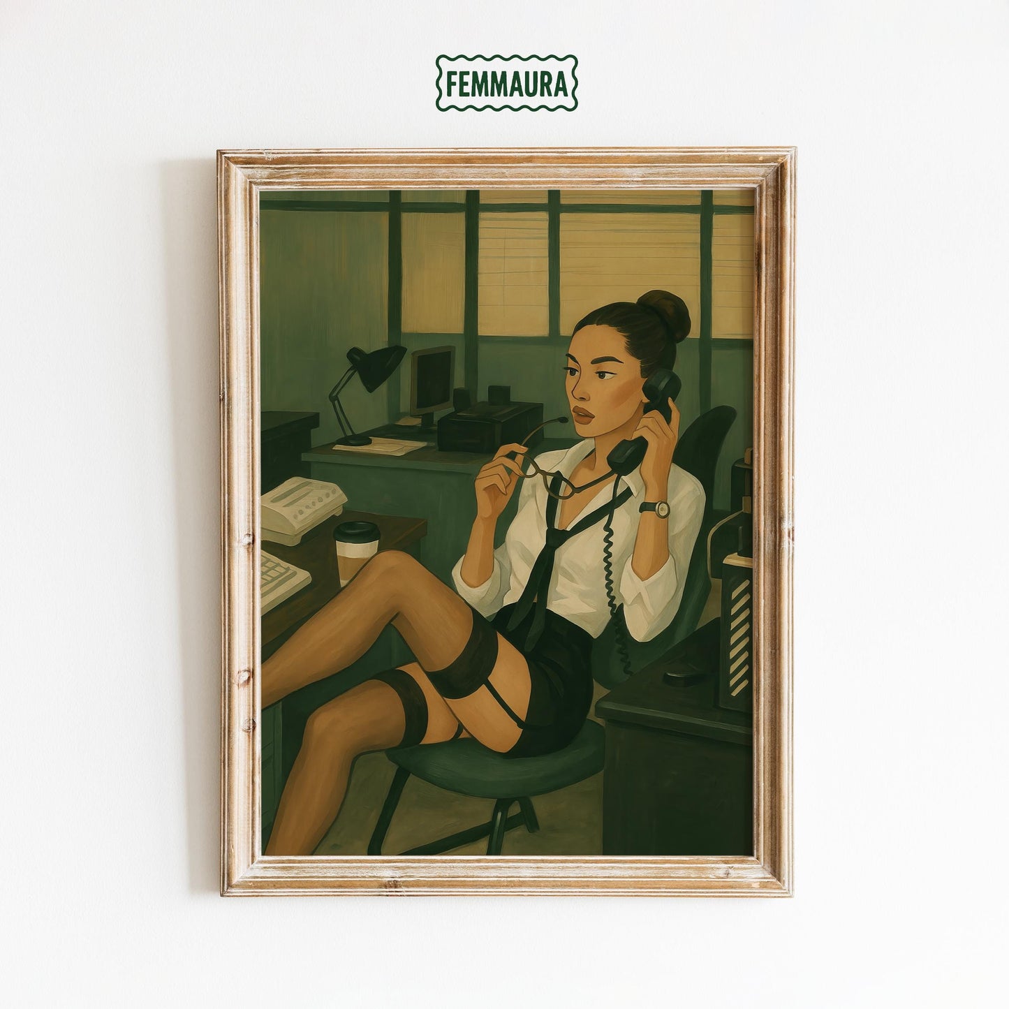 Boss Lady Office Art – Retro Office Decor | Bold Feminine Artwork Statement