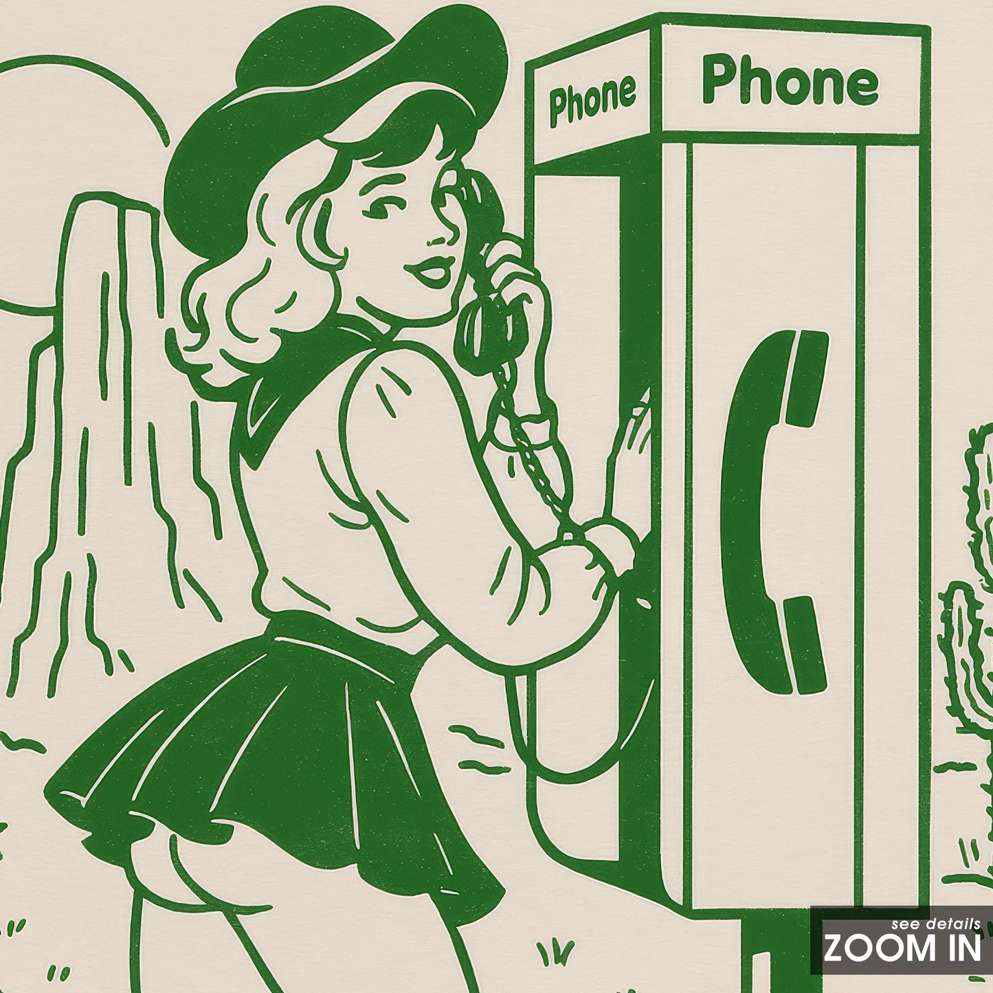 Doing Cowgirl Shit – Retro Western Pin-Up Poster Print