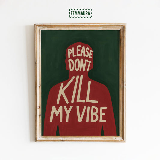 Retro Vibe Poster – Bold Wall Print With Feminist Typography And Empowering Art