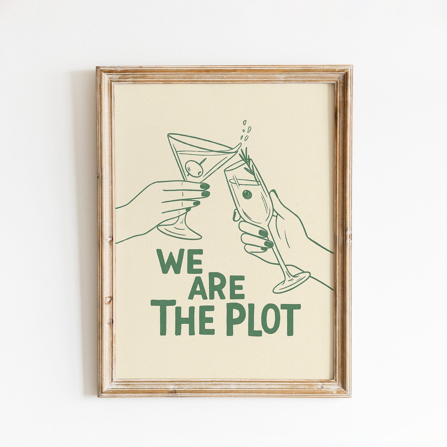 We Are The Plot Poster – Minimal Retro Bar Wall Art