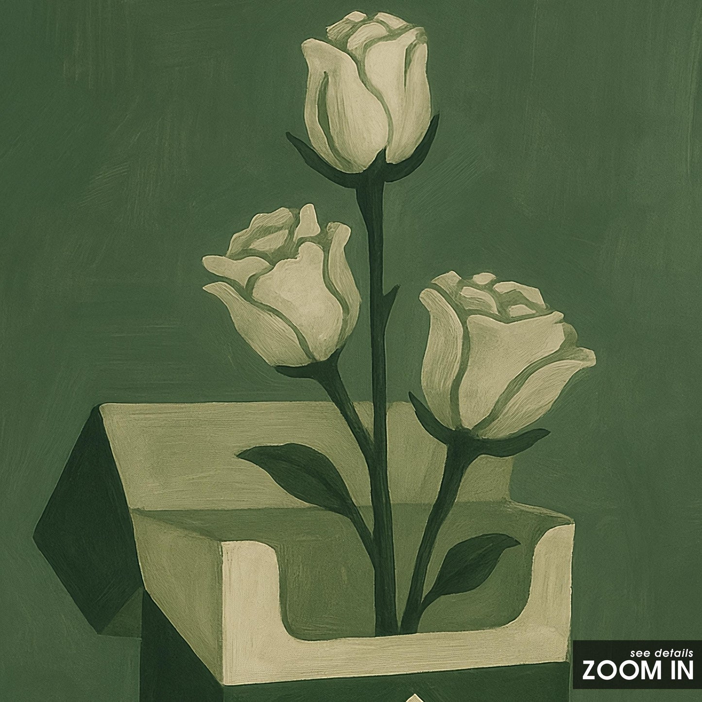 Retro Wall Art – Vintage Poster Featuring Cigarette Box Print with Roses